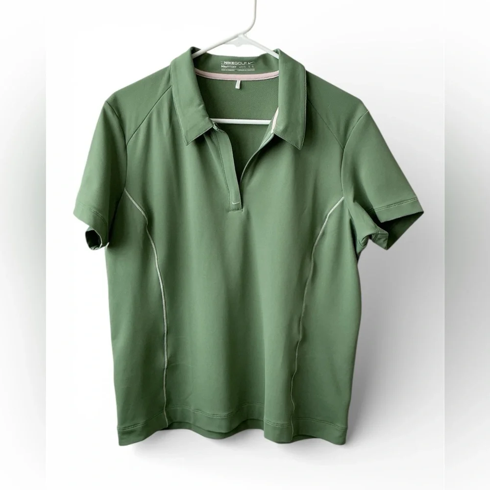 ⛳️ Nike Olive Green Polo Shirt - Large